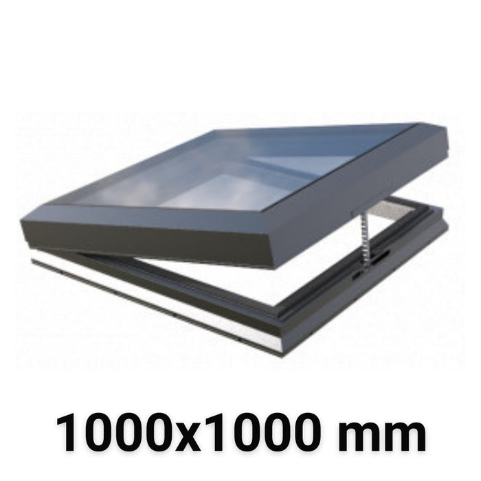 1000 x 1000 mm Electric Opening Skylight | Glass Link | Premium Range