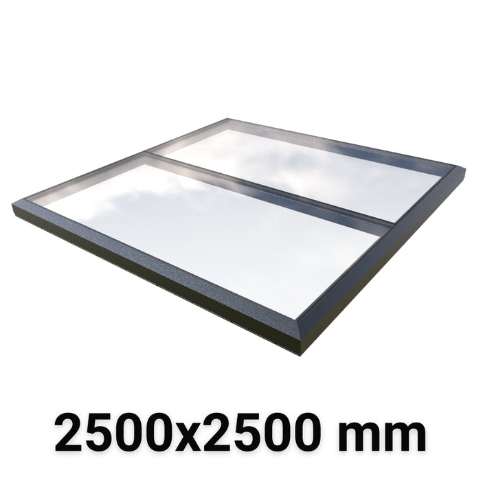 2500 x 2500 mm Fixed Modular Skylight | Glass Link | 1 Fixed 0 Opening