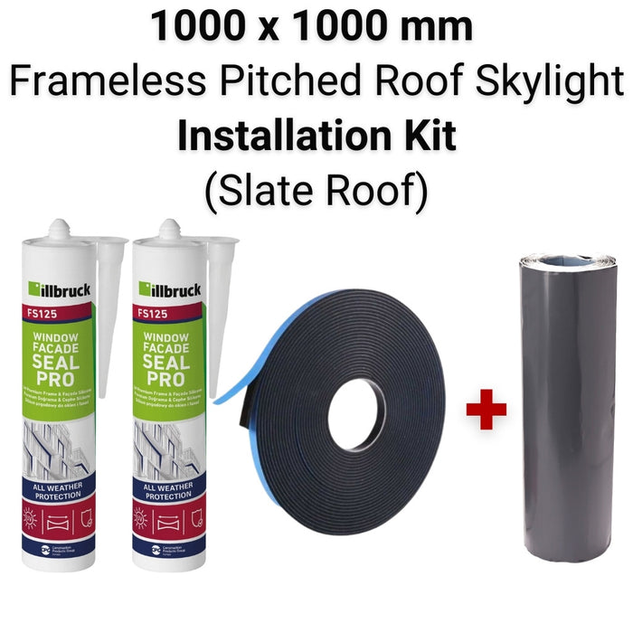 1000 x 1000 mm Pitched Roof Skylight (Slate Roof) Installation Kit.