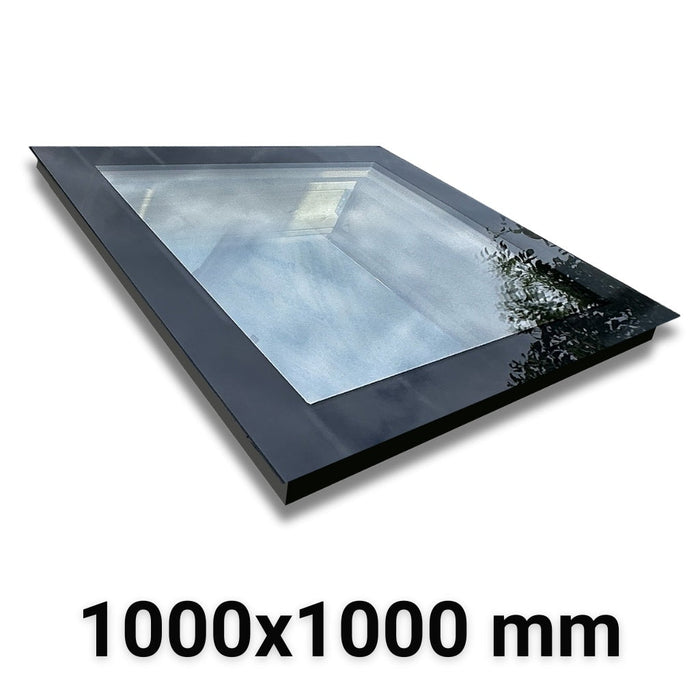 Triple Glazed Frameless Skylight (Flat Roof) 1000 x 1000 mm.