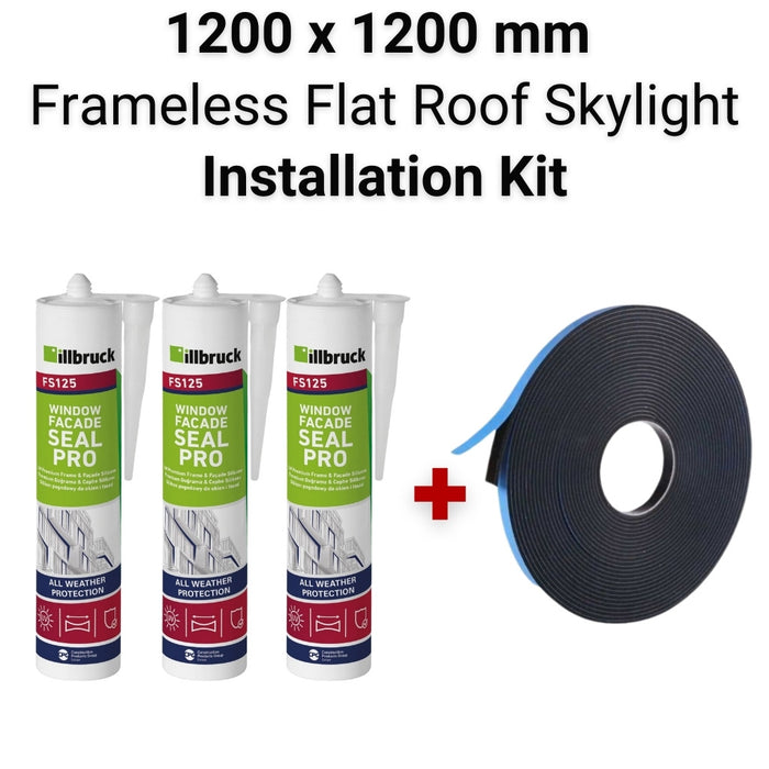 1200 x 1200 mm Flat Roof Skylight Installation Kit.