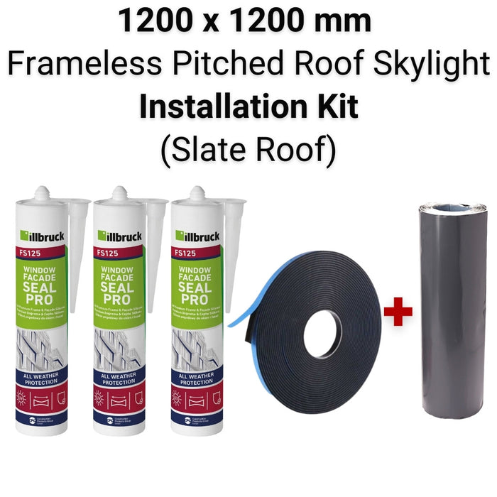 1200 x 1200 mm Pitched Roof Skylight (Slate Roof) Installation Kit.