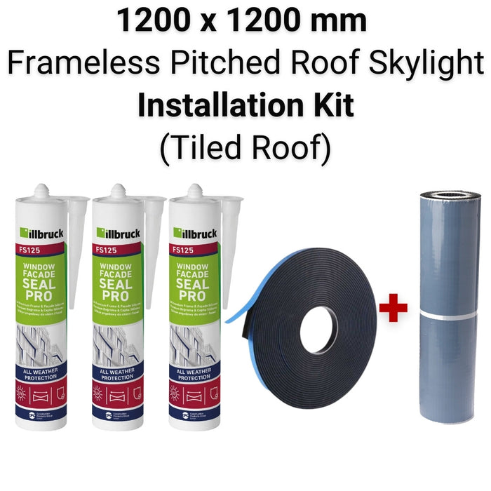 1200 x 1200 mm Pitched Roof Skylight (Tiled Roof) Installation Kit.