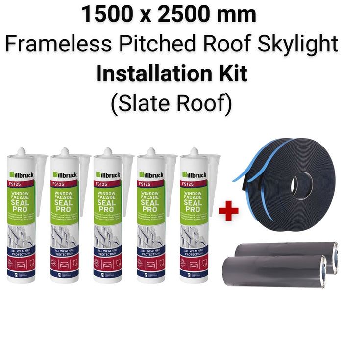 1500 x 2500 mm Pitched Roof Skylight (Slate Roof) Installation Kit.