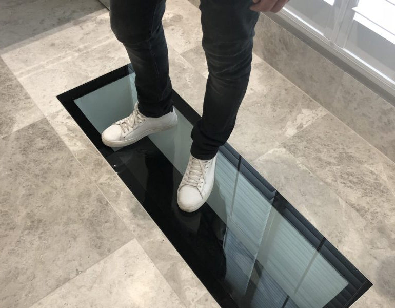 500 x 1500 mm Frameless Walk on Skylight.