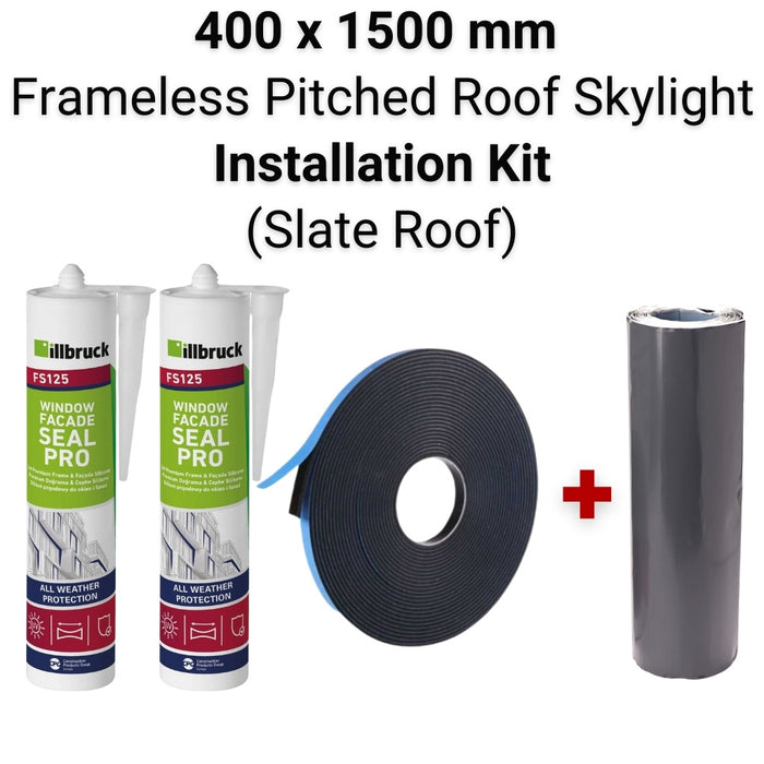 400 x 1500 mm Pitched Roof Skylight (Slate Roof) Installation Kit.
