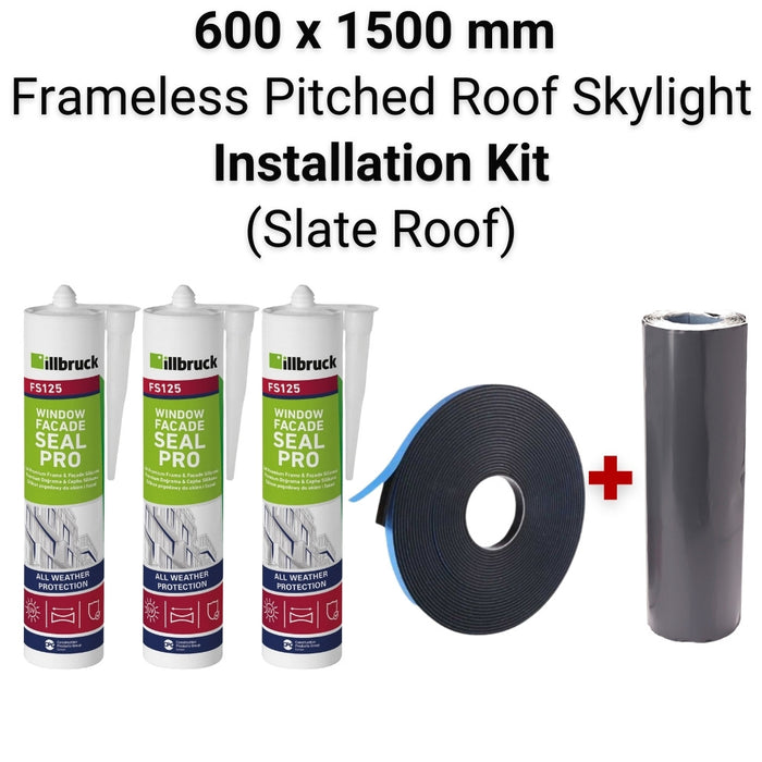 600 x 1500 mm Pitched Roof Skylight (Slate Roof) Installation Kit.