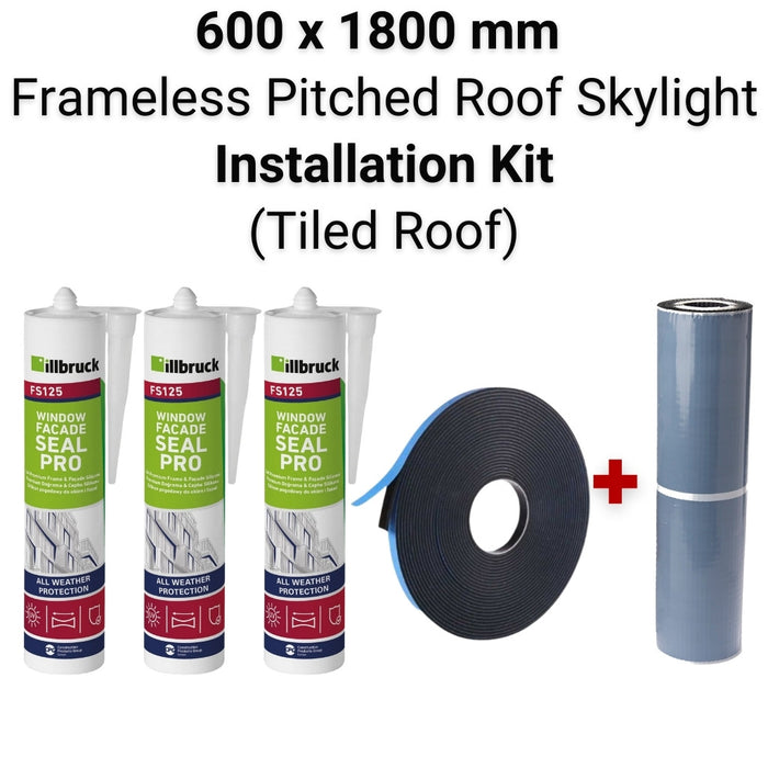 600 x 1800 mm Pitched Roof Skylight (Tiled Roof) Installation Kit.