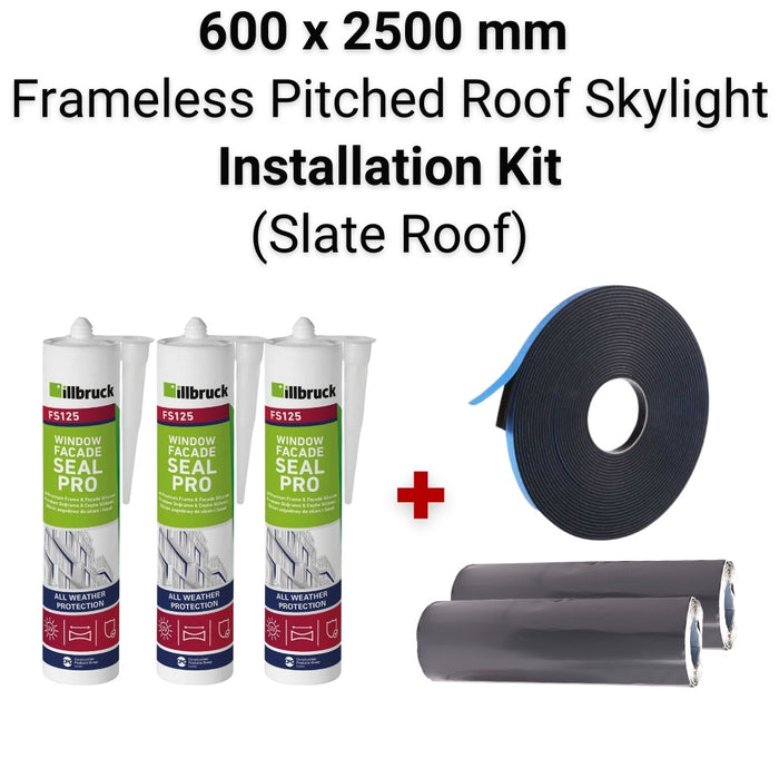600 x 2500 mm Pitched Roof Skylight (Slate Roof) Installation Kit.