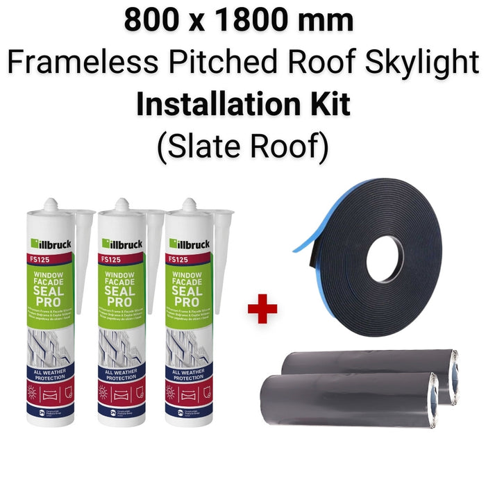 800 x 1800 mm Pitched Roof Skylight (Slate Roof) Installation Kit.