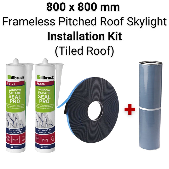 800 x 800 mm Pitched Roof Skylight (Tiled Roof) Installation Kit.