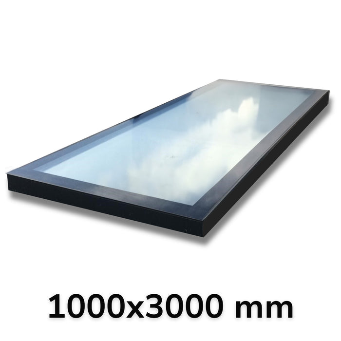 1000 x 3000 mm Framed Skylight (Flat Roof).