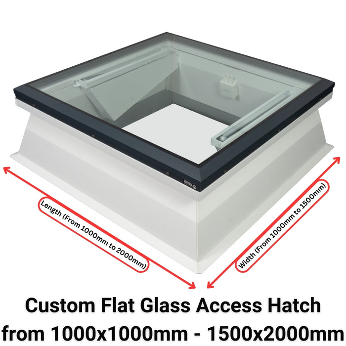Custom Brett Martin Flat Glass Access Hatch Rooflight (Flat Roof).