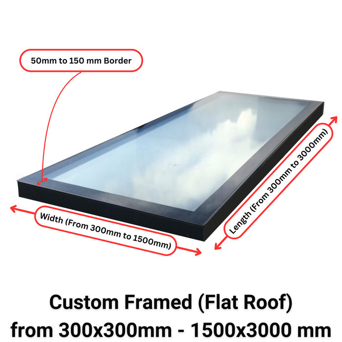 Custom Framed Skylight (Flat Roof).