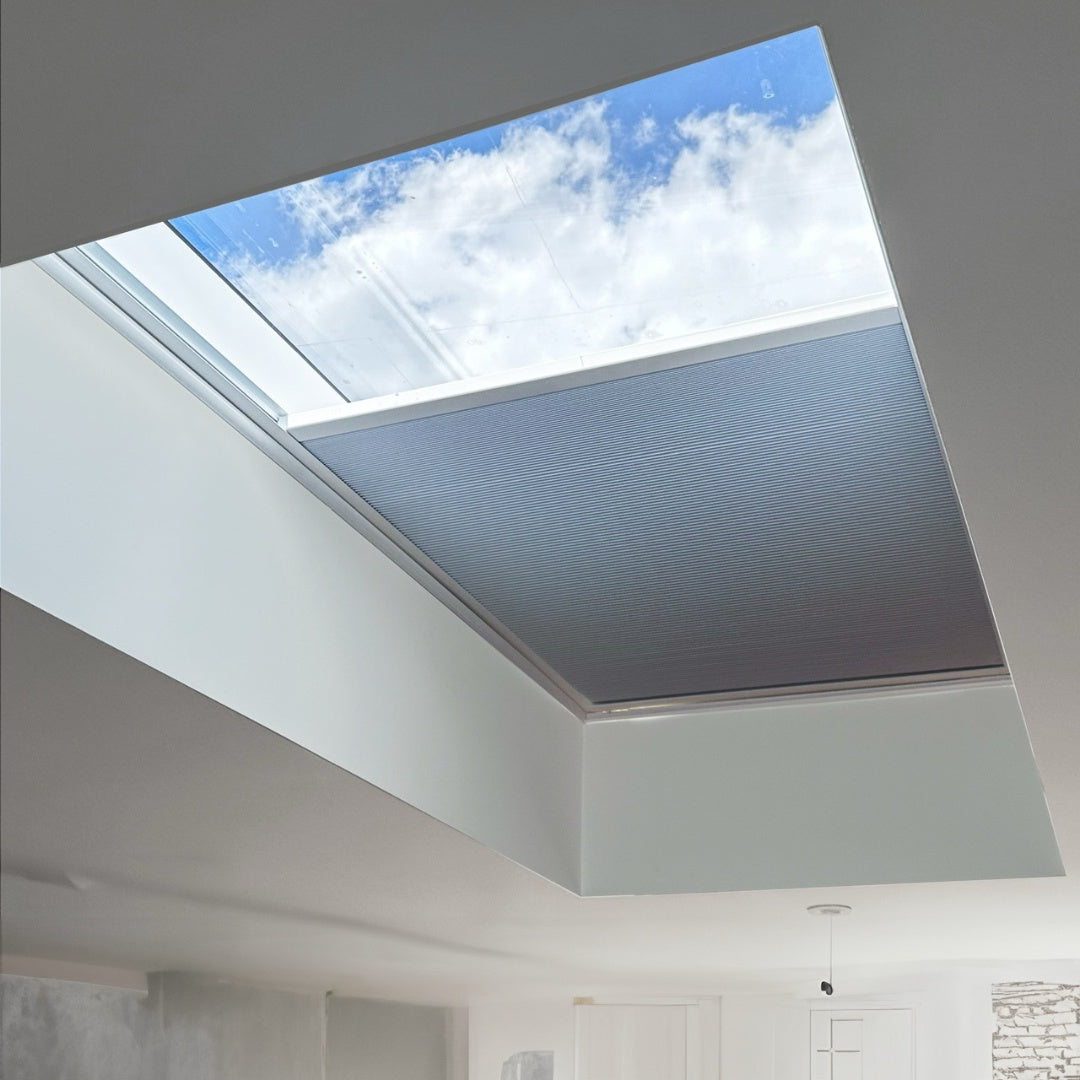 Custom Oversized Dual Motor Electric Blinds for Rooflights.